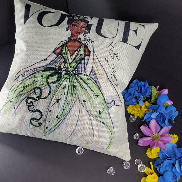 Tiana Princess Throw Pillowcase Frog Sham Accent Pillow Cushion Cover Home Decor - Picture 11 of 13